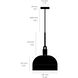 Forked LED 13.39 inch Burnt Steel Pendant Ceiling Light