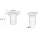 Yumi 23.5 X 20 inch White Outdoor Accent Table