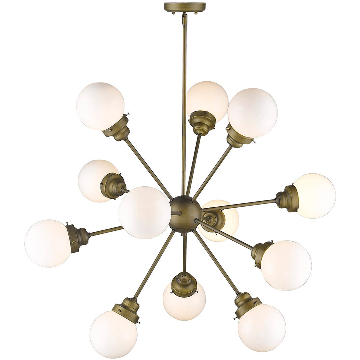 Portsmith 12 Light 40 inch Raw Brass Chandelier Ceiling Light