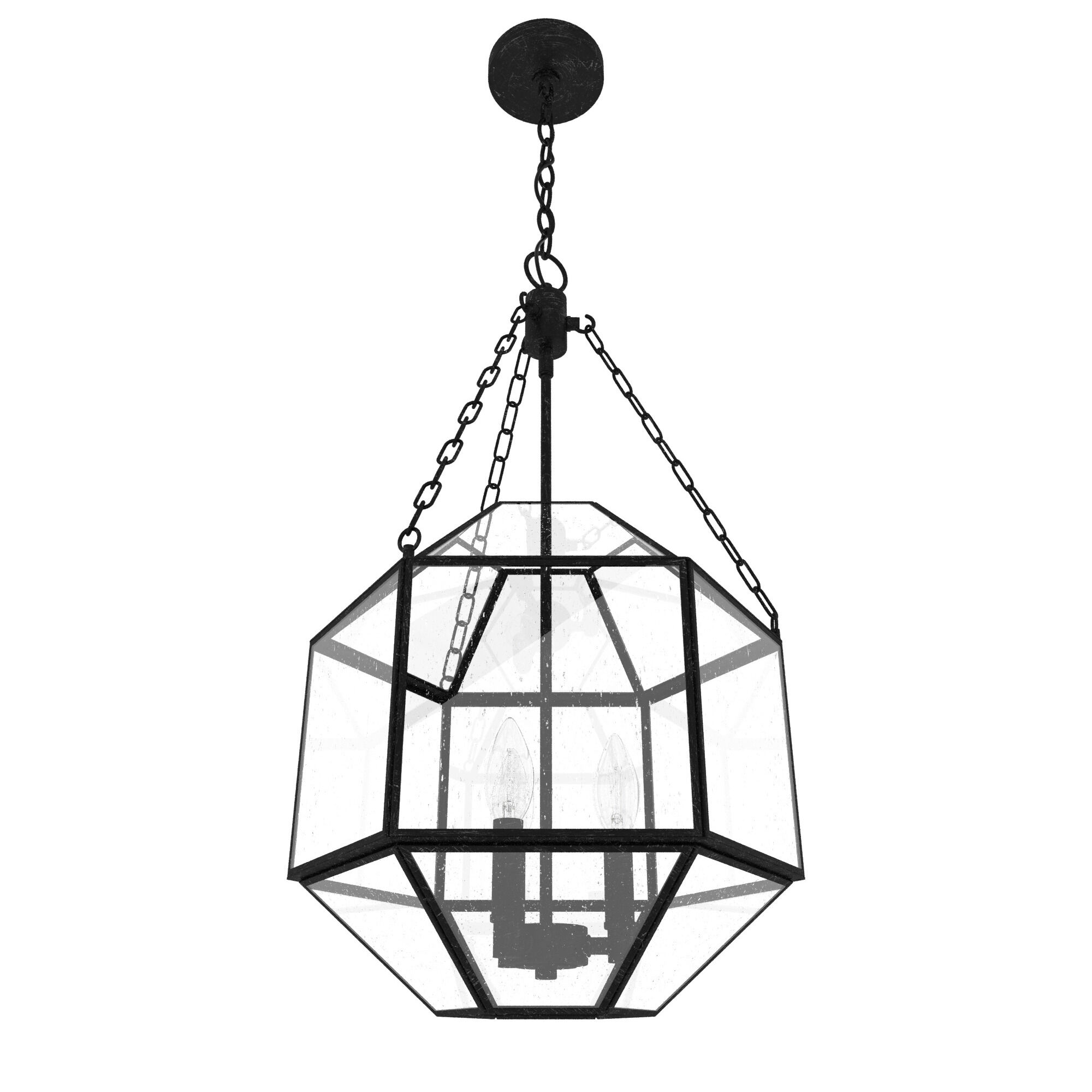 Indria 3 Light 13.25 inch Rustic Iron Pendant Ceiling Light