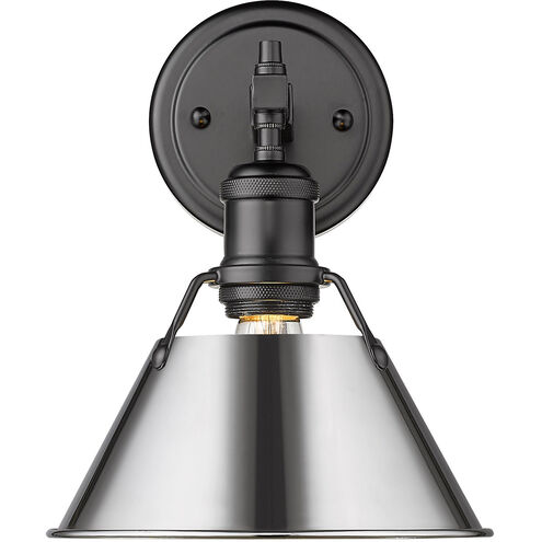 Orwell 1 Light 8.5 inch Matte Black Bath Vanity Wall Light in Chrome