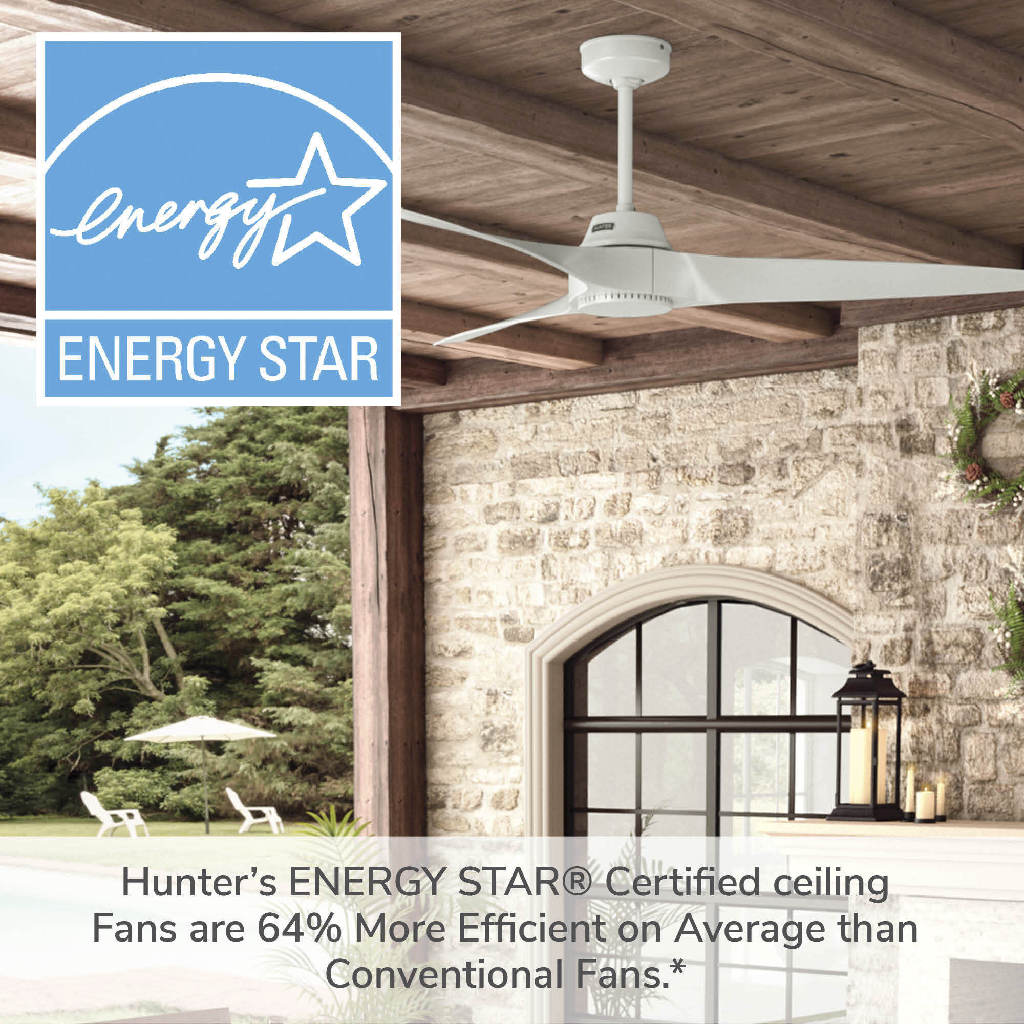 Mosley 60 inch Fresh White Outdoor Ceiling Fan