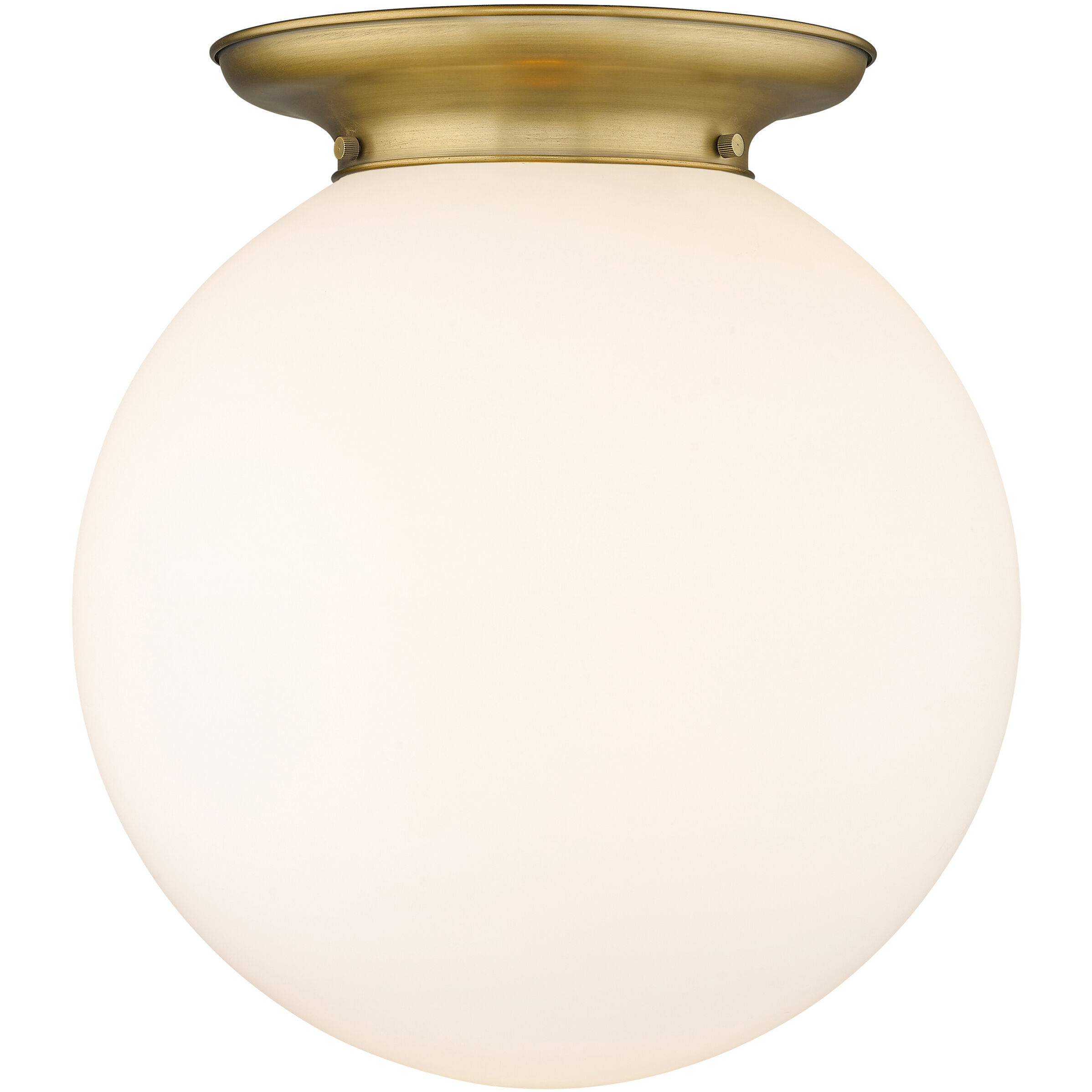 Beacon 1 Light 15.75 inch Brushed Brass Flush Mount Ceiling Light