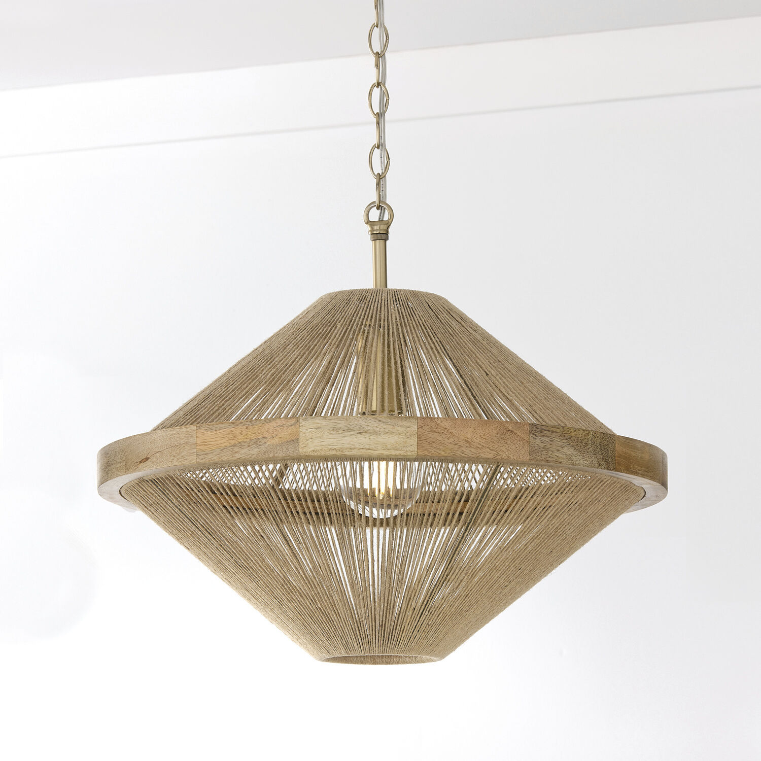 Maya 1 Light 19.75 inch Matte Brass Semi-Flush Ceiling Light, Convertible Dual Mount