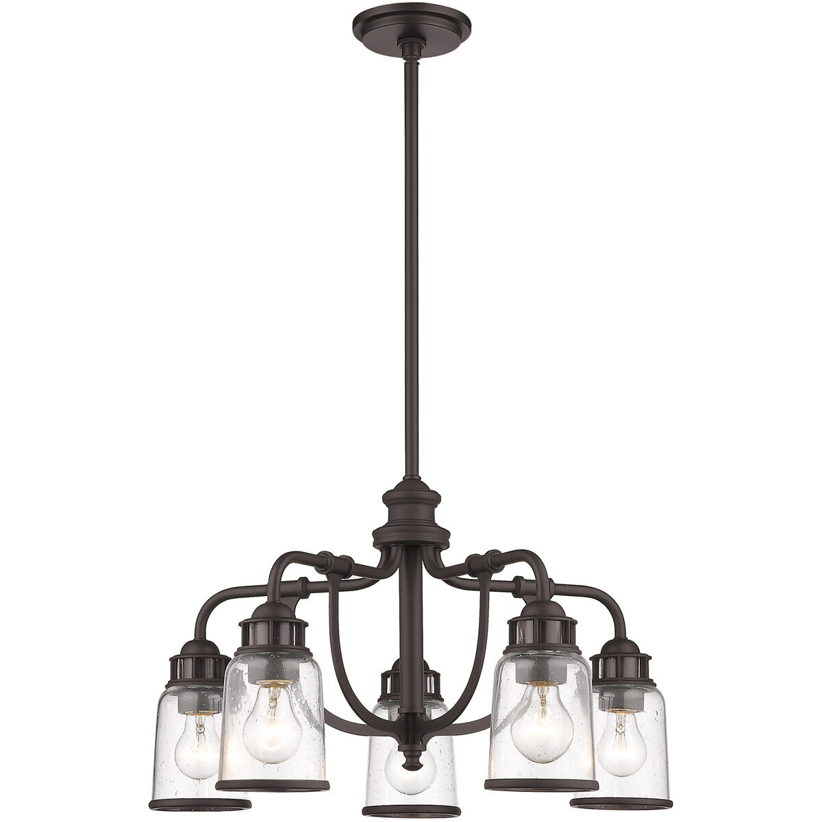 Lawrenceville 5 Light 24 inch Bronze Dinette Chandelier Ceiling Light