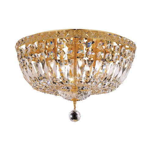 Tranquil 6 Light 16 inch Gold Flush Mount Ceiling Light in Royal Cut