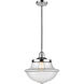 Franklin Restoration Large Oxford 1 Light 12 inch Polished Chrome Mini Pendant Ceiling Light, Franklin Restoration