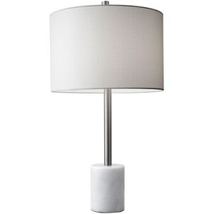 Blythe 28 inch 100 watt Brushed Steel Table Lamp Portable Light