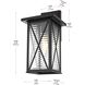 Jada 1 Light 15 inch Black Outdoor Wall Sconce