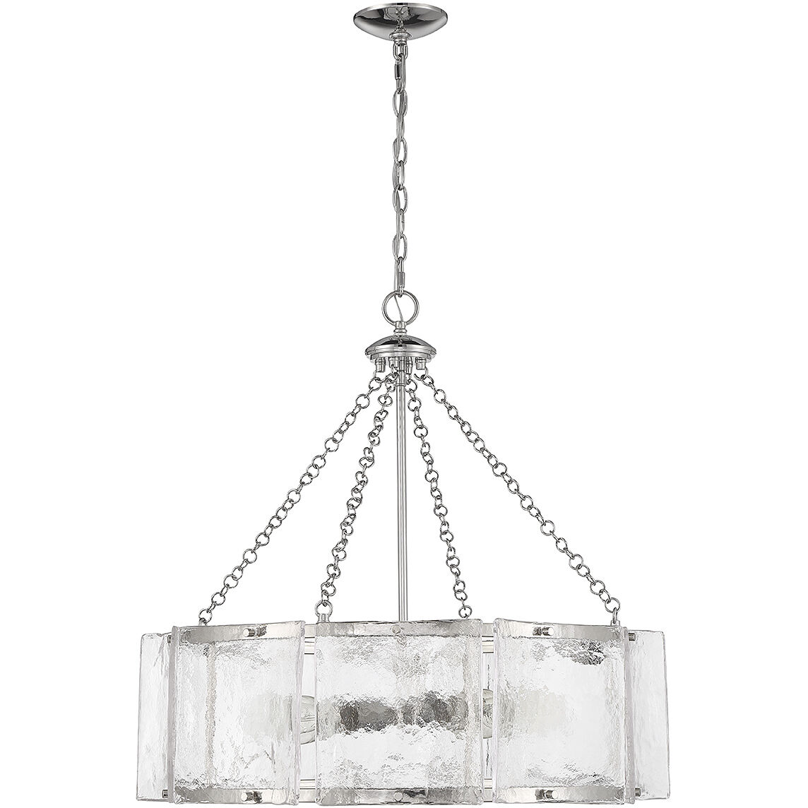 Genry 5 Light 26 inch Polished Nickel Pendant Ceiling Light