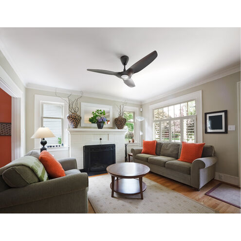 Haiku L 44 inch Black with Matte Black Blades Indoor Ceiling Fan, Universal Mount