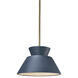 Radiance Collection LED 11 inch Vanilla Gloss with Polished Chrome Pendant Ceiling Light