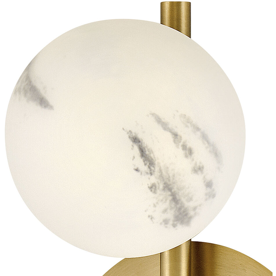 Selene LED 6 inch Lacquered Brass Sconce Wall Light in Swirled, Sconce