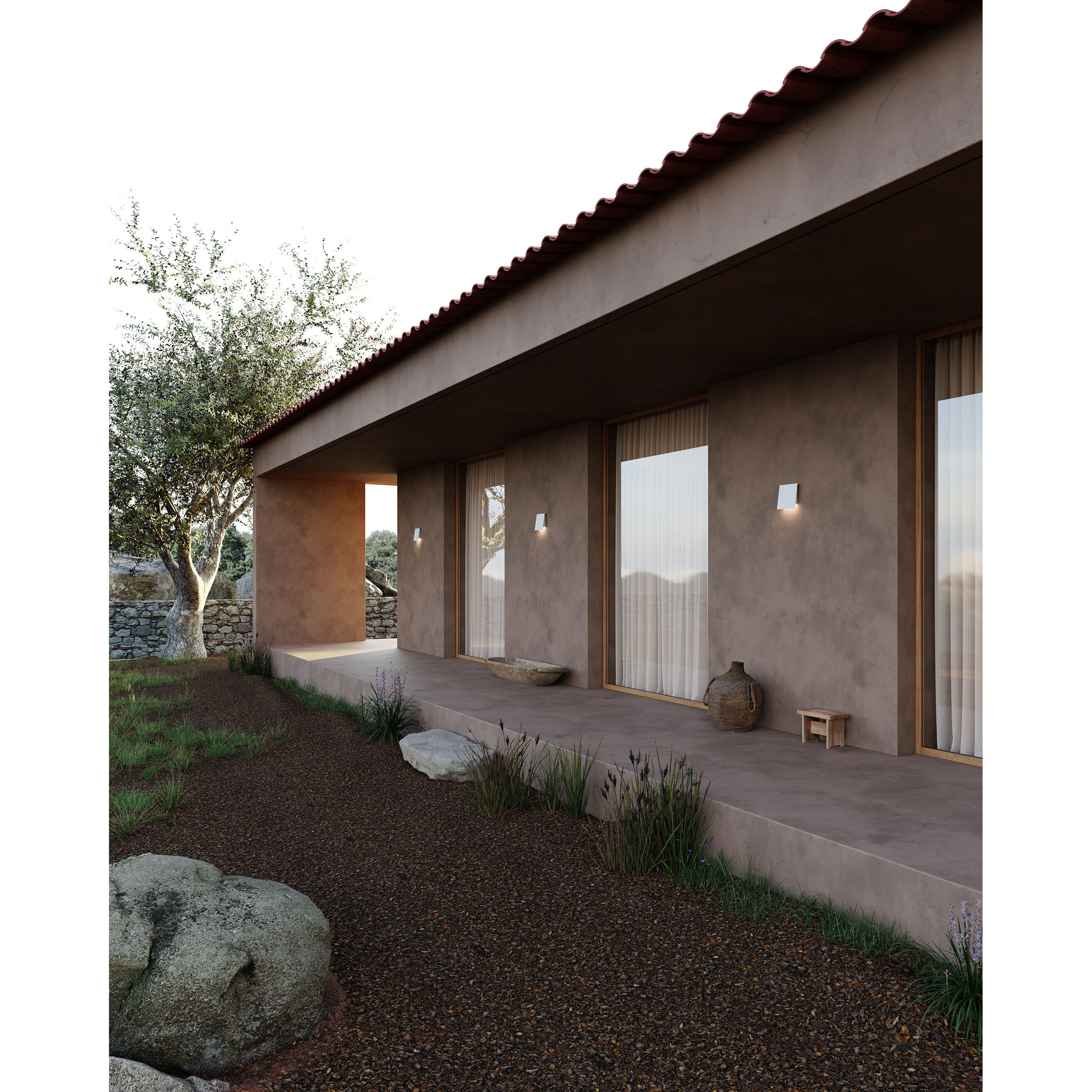 Angled Plane LED 8 inch Textured White Indoor-Outdoor Sconce, Inside-Out