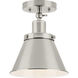 Hinton 1 Light 8 inch Brushed Nickel Flush Mount Ceiling Light