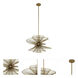 Aurora 6 Light 26 inch Nordic Brass Pendant Ceiling Light