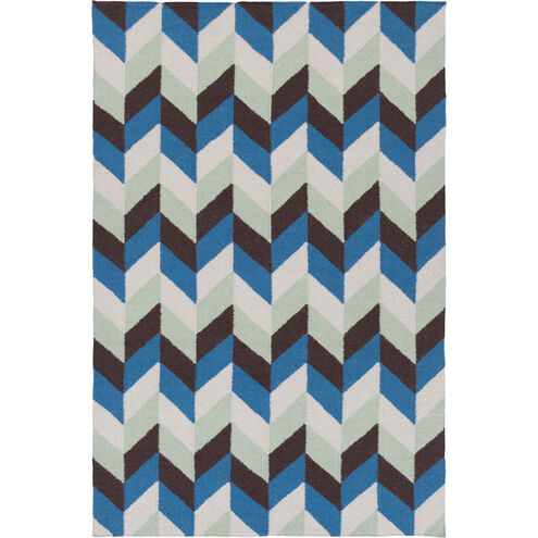 Talitha 36 X 24 inch Bright Blue, Navy, Sage, White Rug