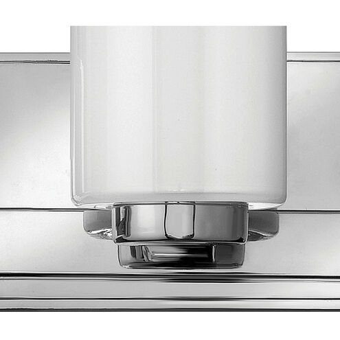 Miley 3 Light 22 inch Chrome Vanity Light Wall Light in Cased Opal