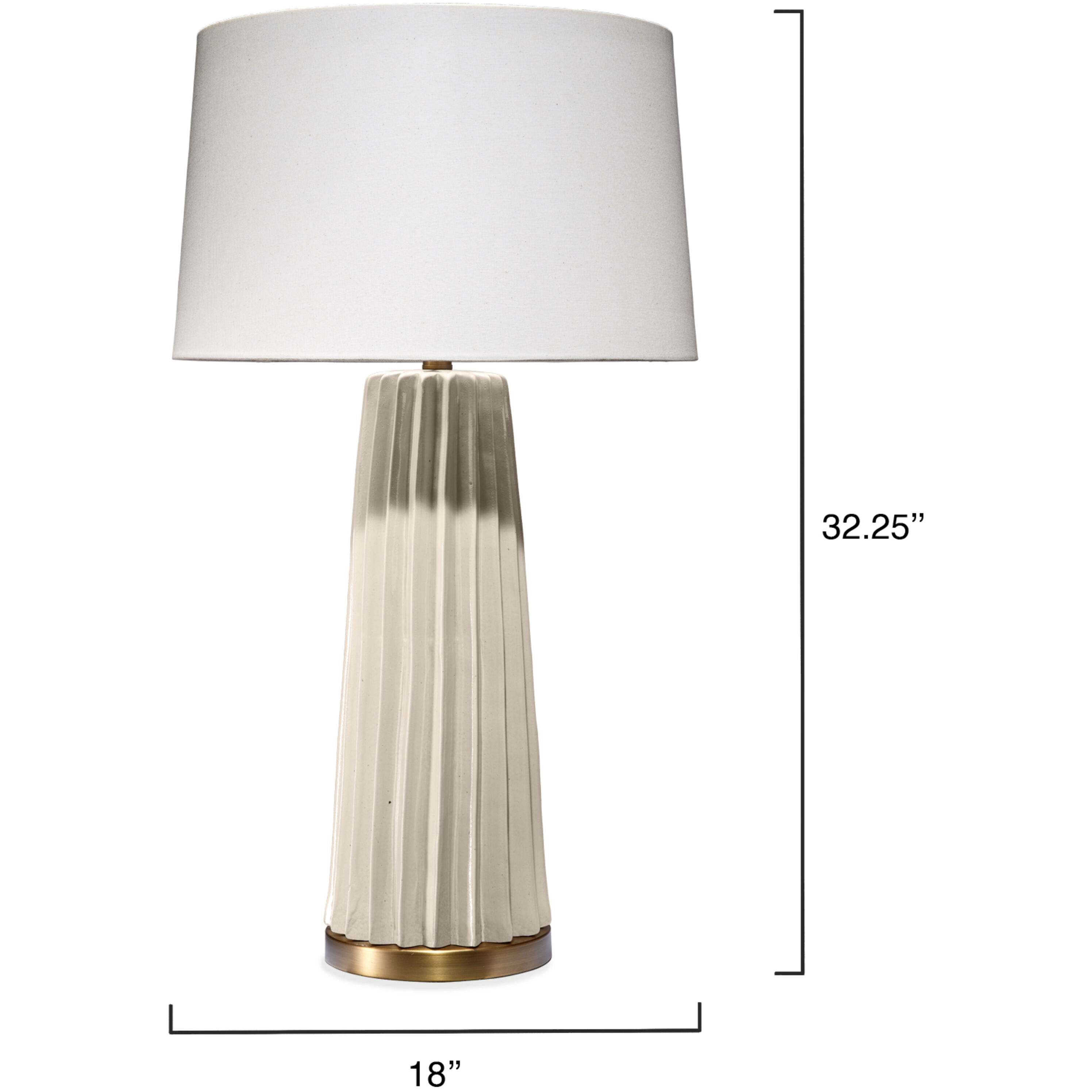 Pleated 32.25 inch 150.00 watt Cream Table Lamp Portable Light