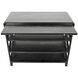 Sutton 36 X 30 inch Hand Rubbed Black Side Table, Criss-Cross