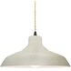 Radiance 1 Light 13.5 inch White Crackle and Matte Black Pendant Ceiling Light