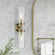 Ludlow 2 Light 4.25 inch Antique Brass Vanity Sconce Wall Light