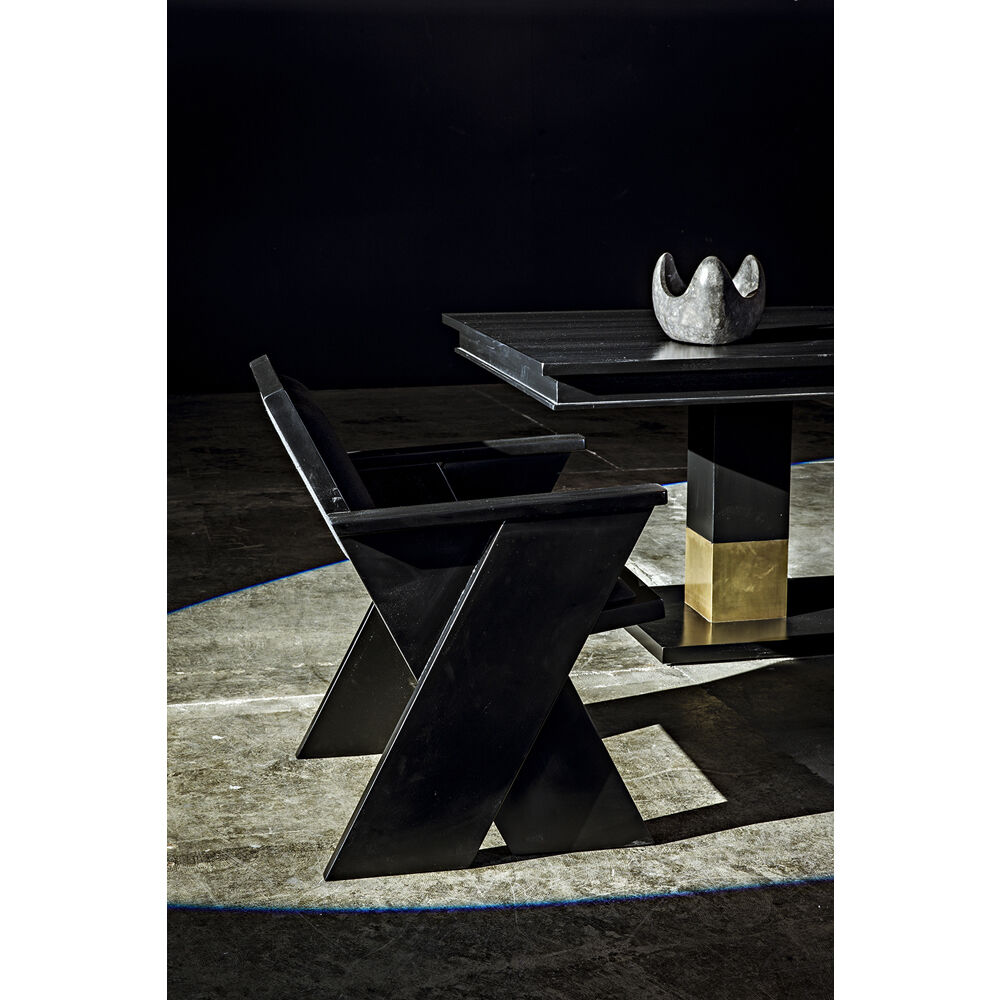 Ravenko 90 X 44.5 inch Hand Rubbed Black Dining Table