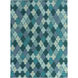 Nia 66 X 42 inch Dark Blue, Teal, Emerald, Navy, Mint Rug