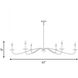Stella 6 Light 62 inch Natural Brass Chandelier Ceiling Light