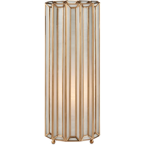Daze 20.25 inch 60 watt White/Antique Brass Table Lamp Portable Light