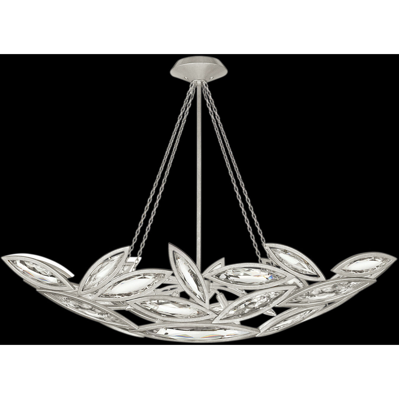 Marquise Pendant Ceiling Light in Silver