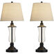 Signature 3 inch 100 watt Bronze and Gold Table Lamp Portable Light 