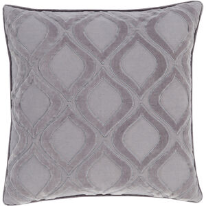Alexandria 22 inch Charcoal, Medium Gray Pillow Cover