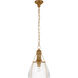 Chapman & Myers Prestwick 1 Light 14 inch Antique-Burnished Brass Pendant Ceiling Light in Clear Glass