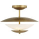 Solara 3 Light 18.25 inch Legacy Brass Semi Flush Ceiling Light