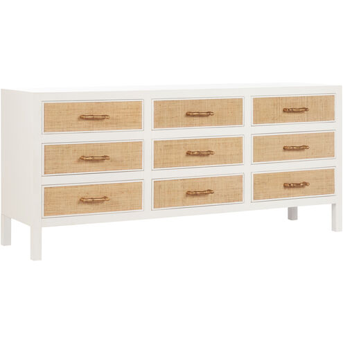 Burgess White/Cream and Brown Chest