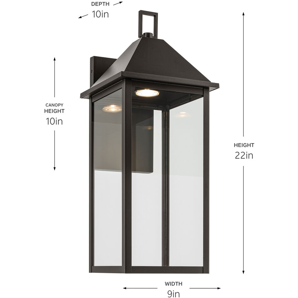 Prin 1 Light 22 inch Olde Bronze Outdoor Wall Light, Large