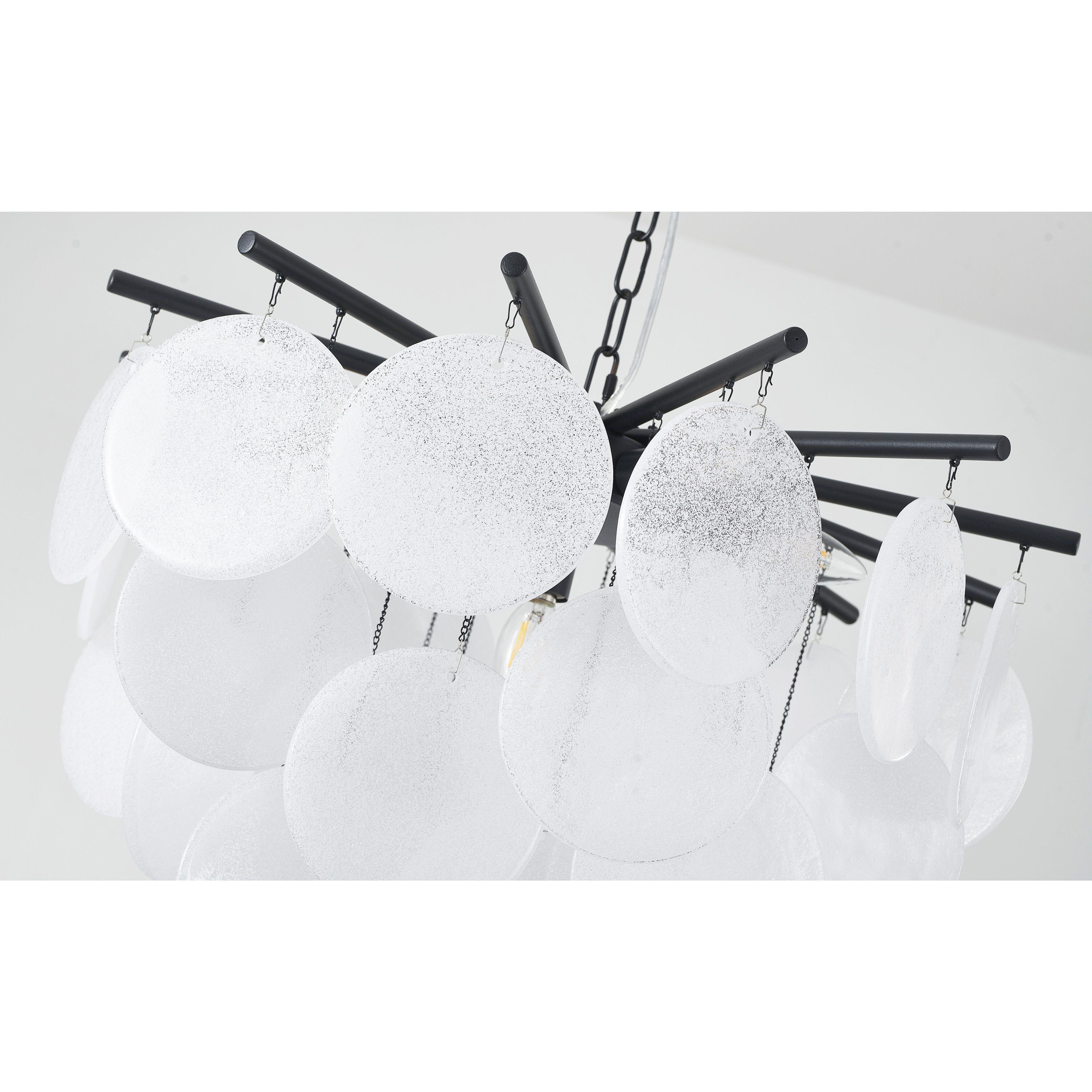 Canada LED 23.6 inch Satin Black Chandelier Ceiling Light