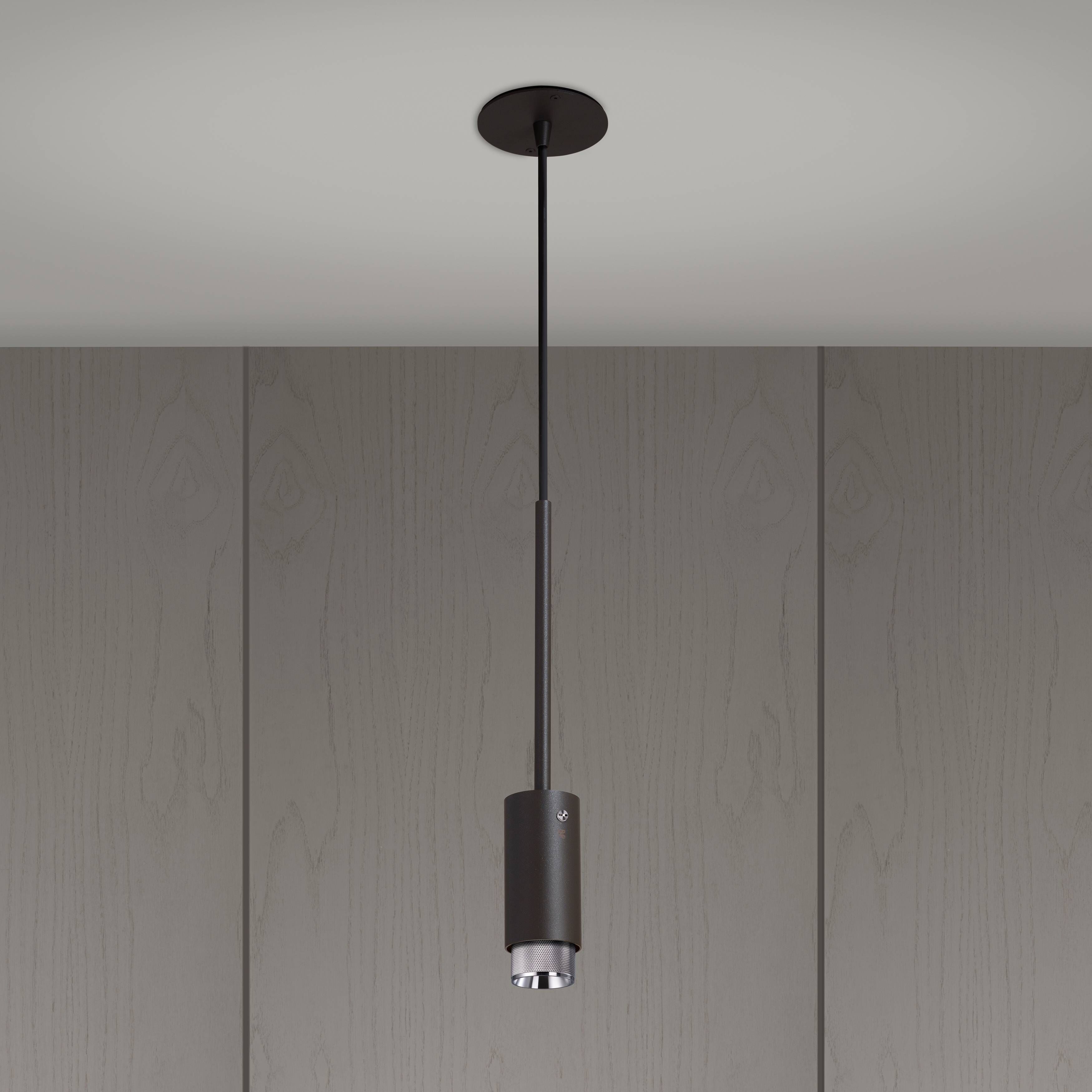 Exhaust Pendant 1 Light 110-120 Graphite / Steel Spotlight Ceiling Light