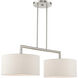 Meridian 2 Light 35 inch Brushed Nickel Linear Chandelier Ceiling Light