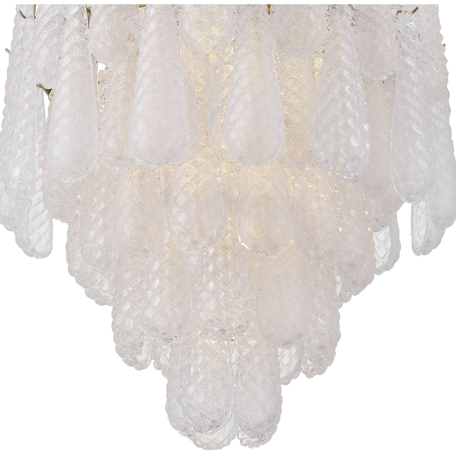 Ollie 16 Light 26.25 inch Aged Brass Chandelier Ceiling Light in Sand Glass Clear