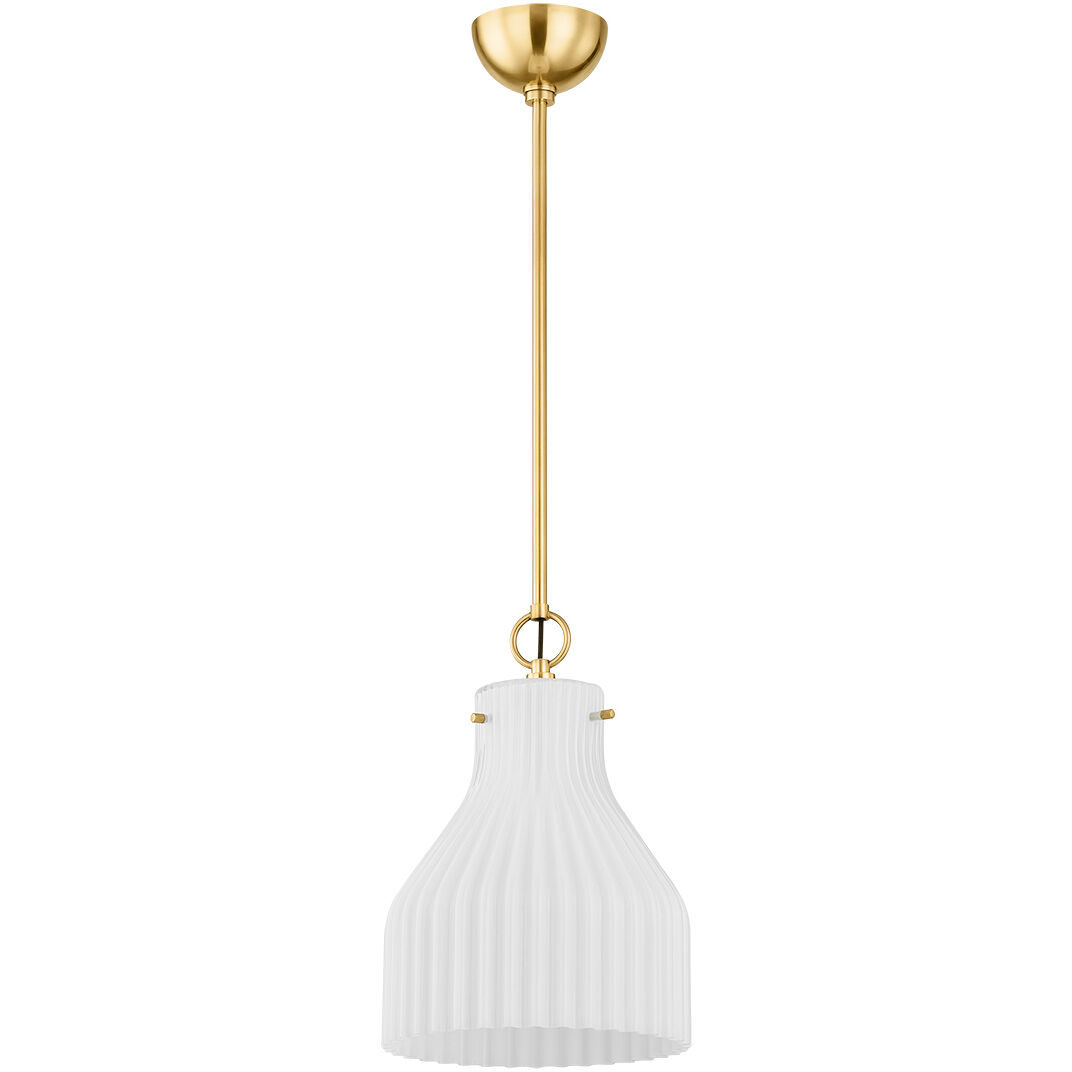 Corinthia 1 Light 10 inch Aged Brass Pendant Ceiling Light