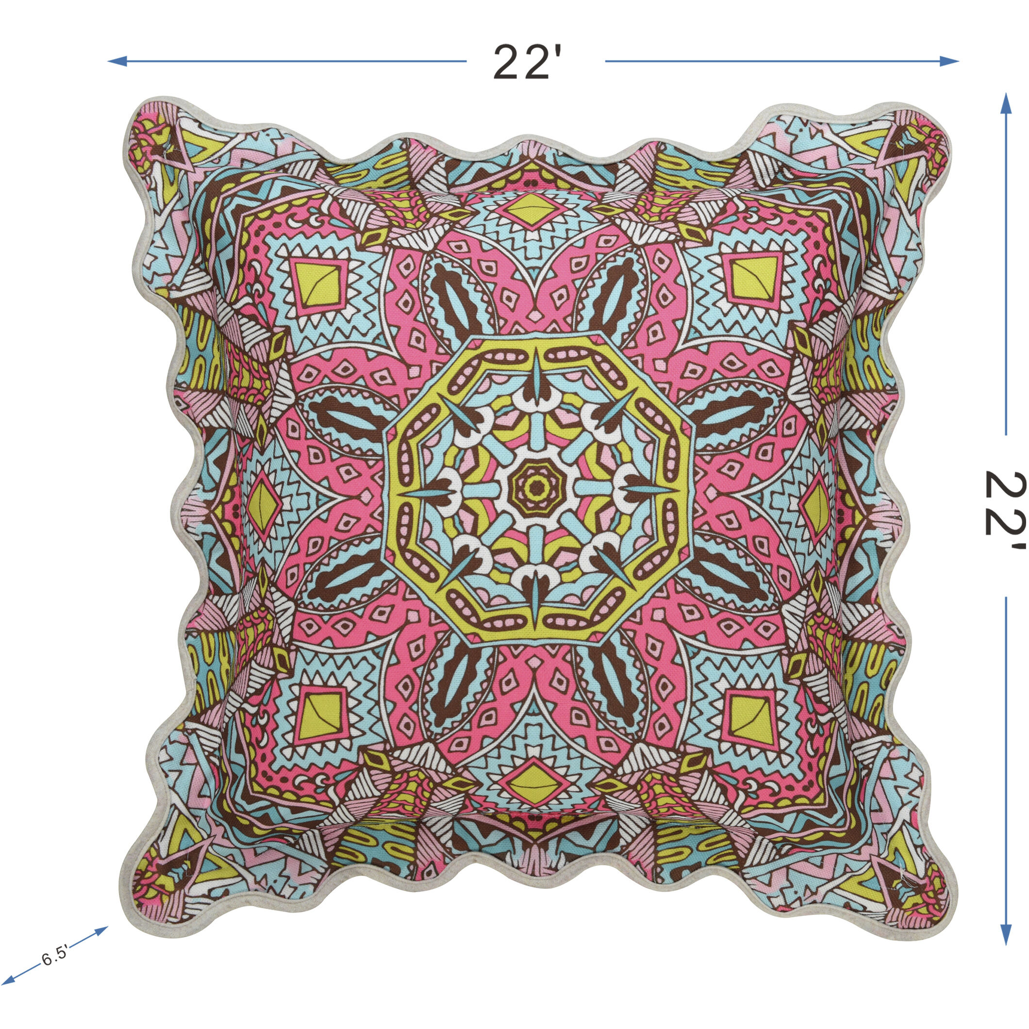 Mika 22 X 7 inch Multi and White Pillow