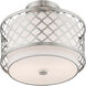 Arabesque 2 Light 12 inch Brushed Nickel Semi-Flush Mount Ceiling Light