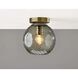 Camden 9 inch Antique Brass Flush Mount Ceiling Light