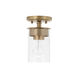 Mason 1 Light 5 inch Aged Brass Semi-Flush Mount Ceiling Light, Convertible Dual Mount