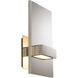 Vela 2 Light 6.88 inch Polished Nickel Sconce Wall Light