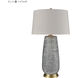 Rehoboth 30 inch 150.00 watt Blue with Aged Brass Table Lamp Portable Light