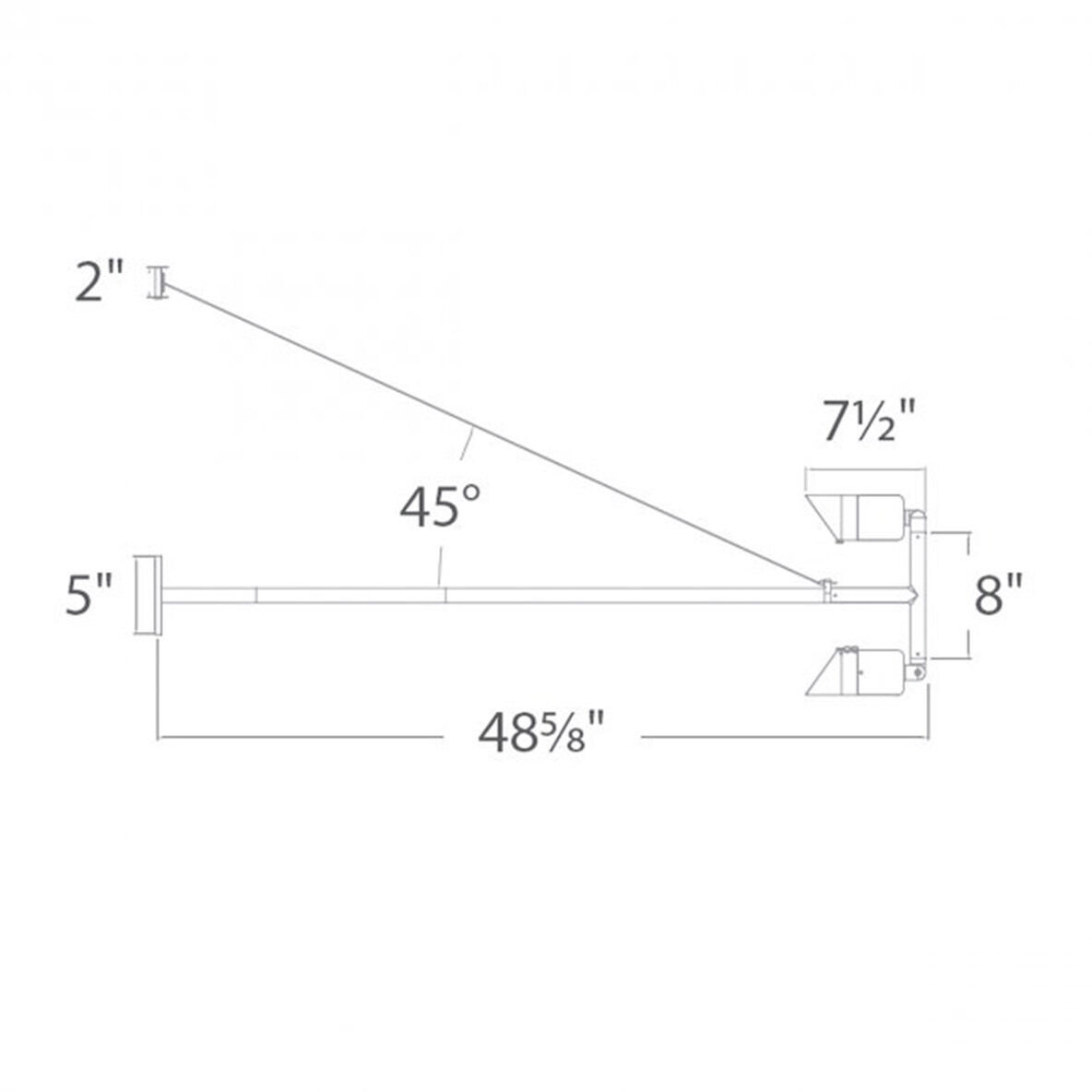 Endurance LED 5 inch Graphite Outdoor Wall Lighting in 4000K, WAC Limited