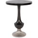 Swanson 20 X 15 inch Ebony and Nickle Drink Table